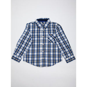 Average Armani Exchange Blue Cotton Plaid Shirt for Kids Size 2